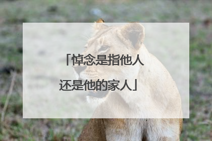 悼念是指他人还是他的家人