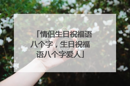 情侣生日祝福语八个字，生日祝福语八个字爱人