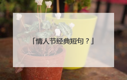 情人节经典短句?
