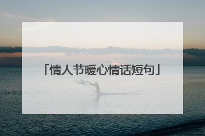 情人节暖心情话短句