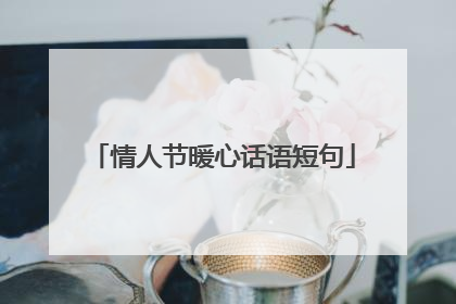 情人节暖心话语短句