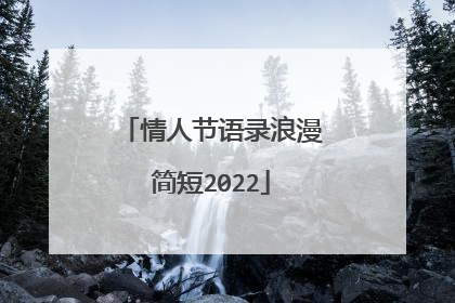 情人节语录浪漫简短2022