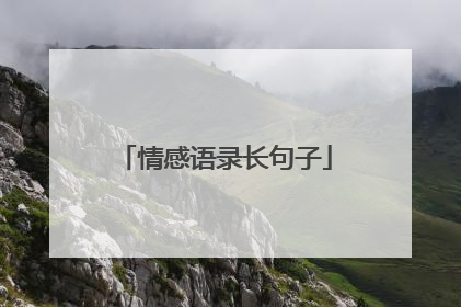 情感语录长句子