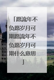 愿流年不负愿岁月可期愿流年不负愿岁月可期什么意思