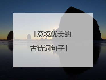 意境优美的古诗词句子