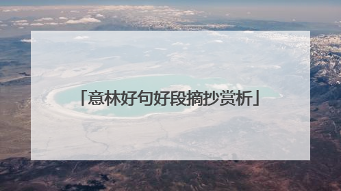 意林好句好段摘抄赏析