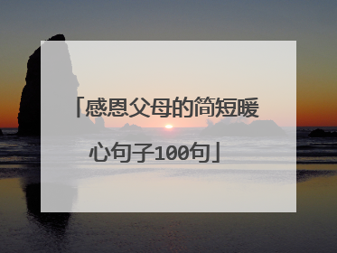 感恩父母的简短暖心句子100句