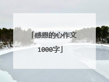 感恩的心作文1000字