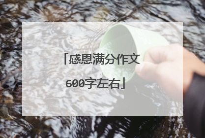 感恩满分作文600字左右