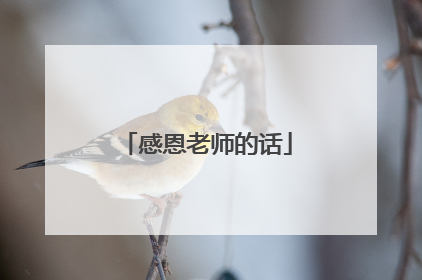 感恩老师的话