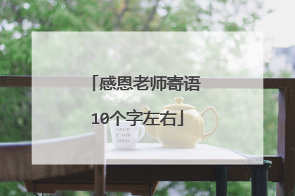 感恩老师寄语10个字左右