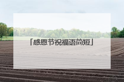 感恩节祝福语简短