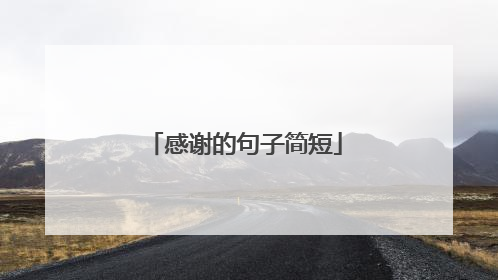 感谢的句子简短