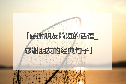 感谢朋友简短的话语_感谢朋友的经典句子
