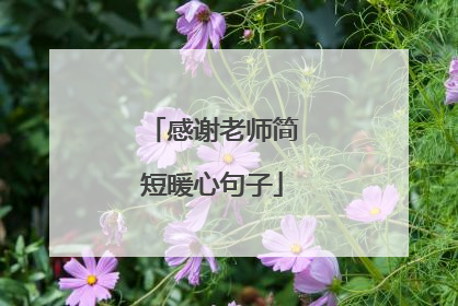 感谢老师简短暖心句子