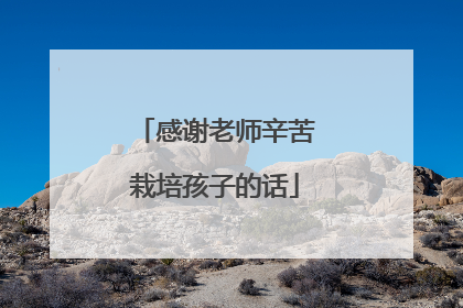 感谢老师辛苦栽培孩子的话