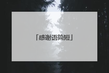 感谢语简短