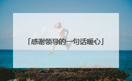 感谢领导的一句话暖心