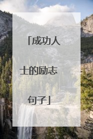 成功人士的励志句子