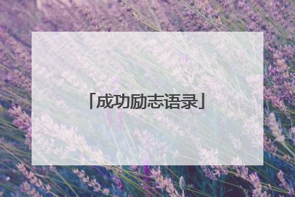 成功励志语录