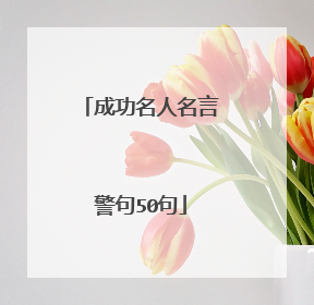 成功名人名言警句50句