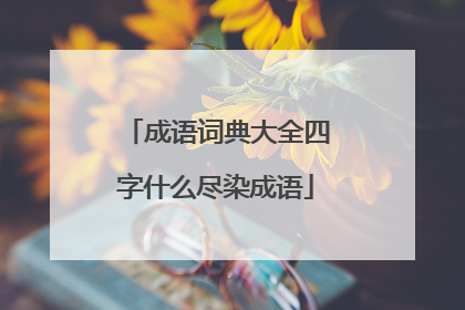 成语词典大全四字什么尽染成语