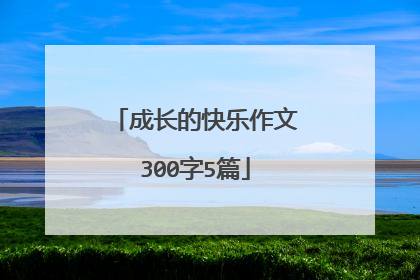 成长的快乐作文300字5篇