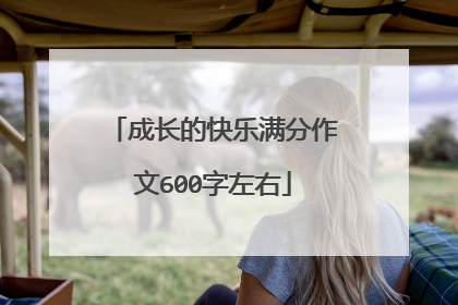 成长的快乐满分作文600字左右