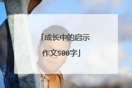 成长中的启示作文500字