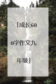 成长600字作文九年级