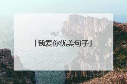 我爱你优美句子