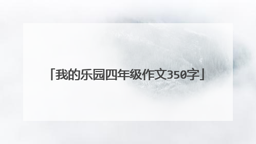 我的乐园四年级作文350字