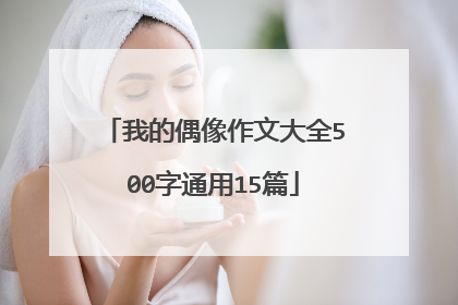 我的偶像作文大全500字通用15篇