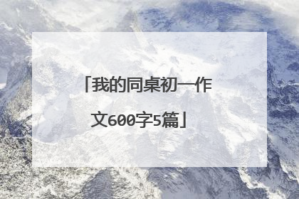 我的同桌初一作文600字5篇