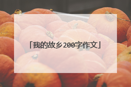 我的故乡200字作文