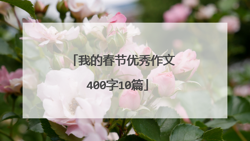 我的春节优秀作文400字10篇