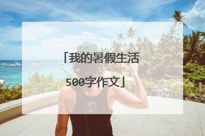 我的暑假生活500字作文