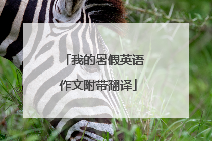 我的暑假英语作文附带翻译