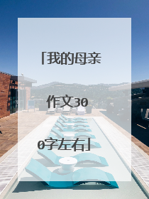 我的母亲 作文300字左右