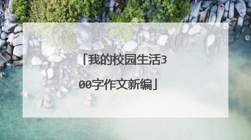 我的校园生活300字作文新编