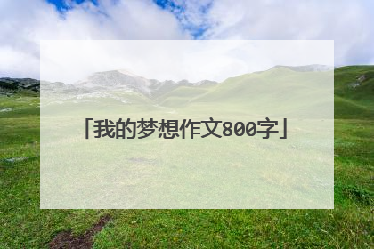 我的梦想作文800字