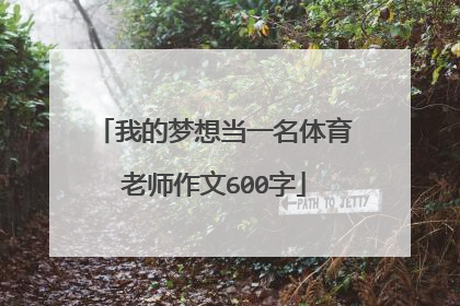 我的梦想当一名体育老师作文600字