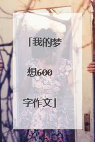 我的梦想600字作文