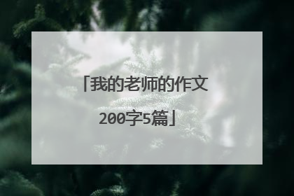 我的老师的作文200字5篇