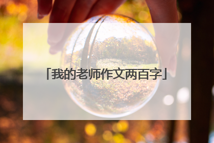 我的老师作文两百字