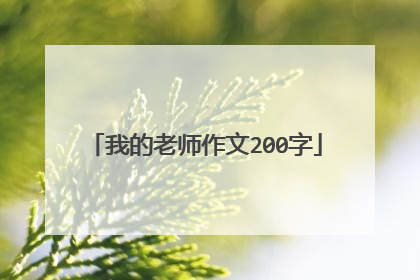 我的老师作文200字