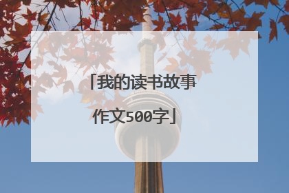 我的读书故事作文500字