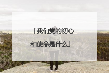 我们党的初心和使命是什么