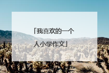 我喜欢的一个人小学作文