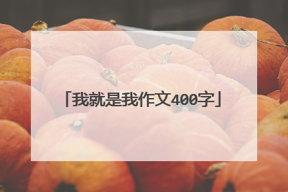 我就是我作文400字